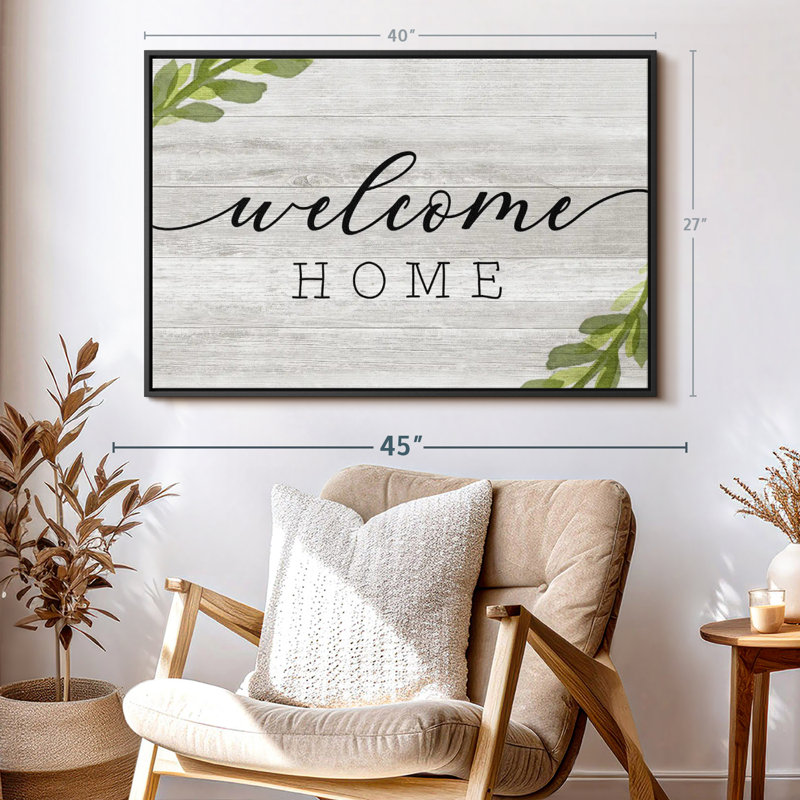 " Rustic Welcome Home ", 27" H x 40" W