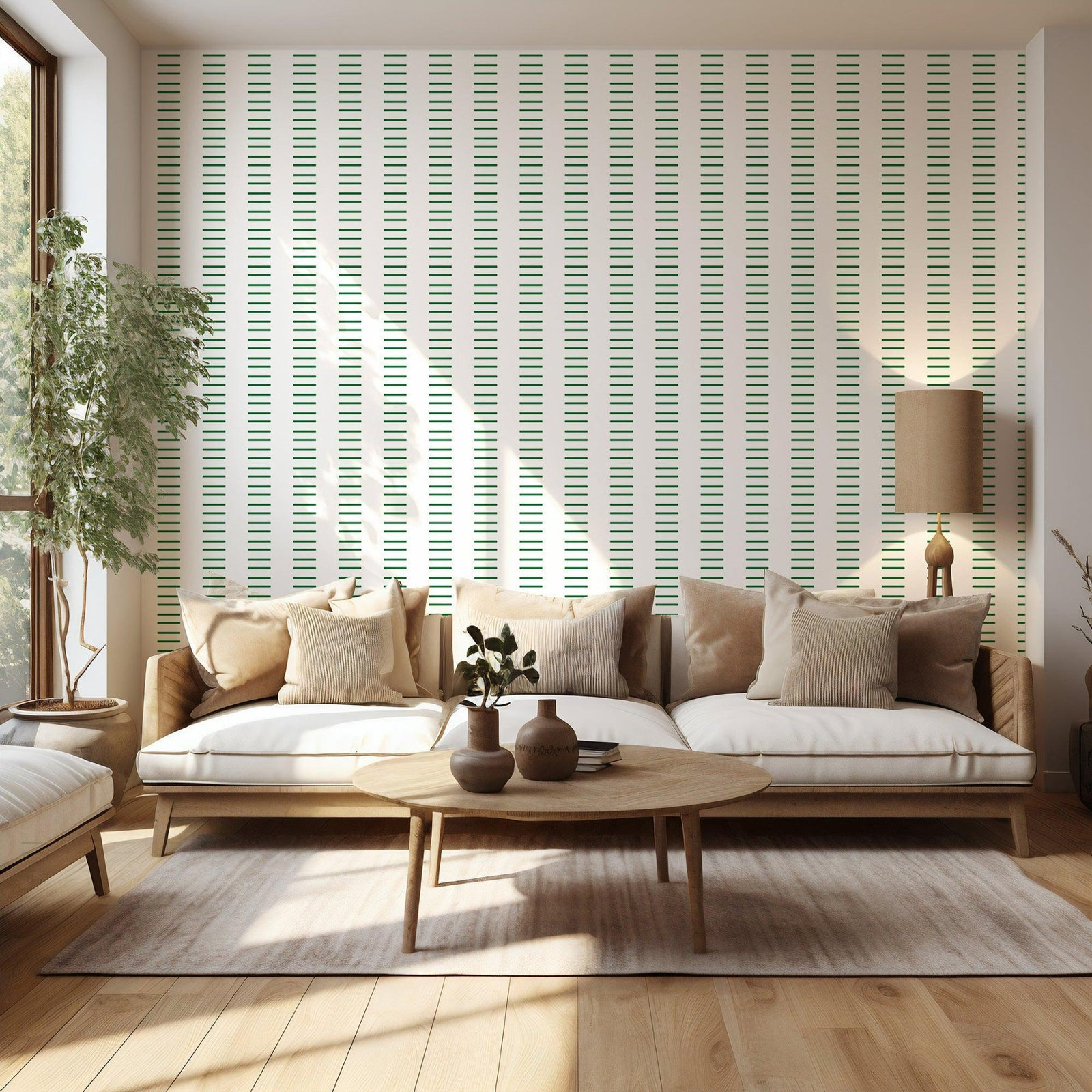 Mrs Paranjape Papers Mrs Paranjape Self-Adhesive Wallpaper, Faux Grasscloth, Non-pasted, Signature Green
