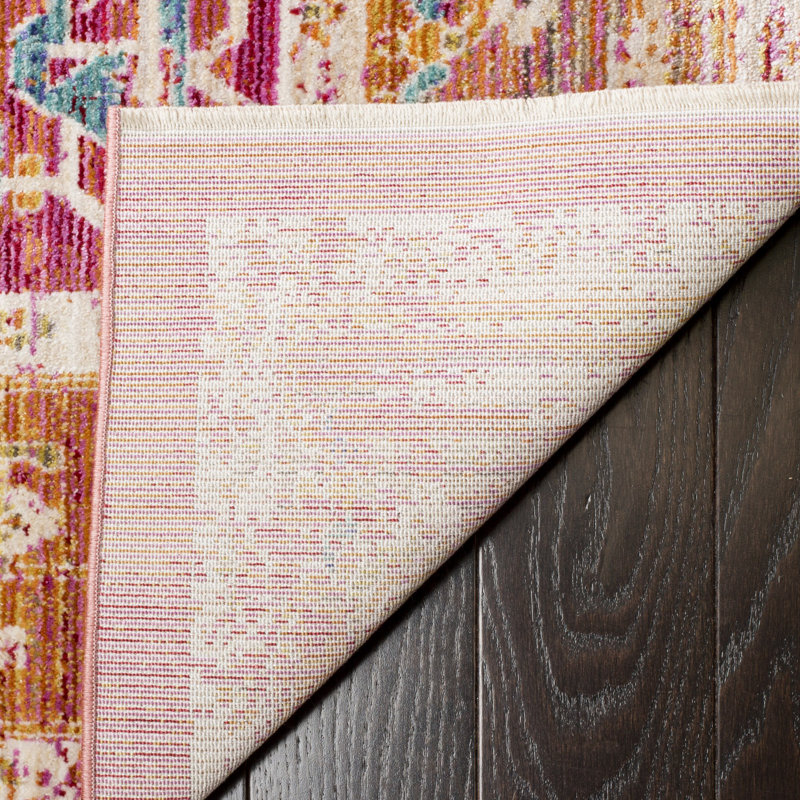 Tapis oriental rouge / bleu / beige Drusilla, Tapis de couloir : 3 pi x 10 pi