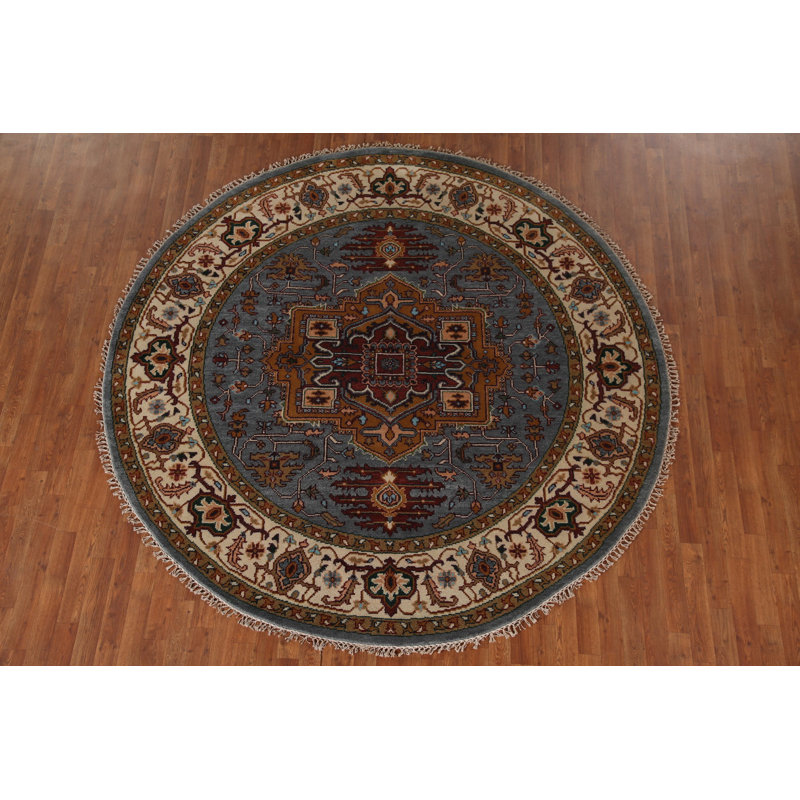 Handmade Traditional  Round Area Rug 8x8