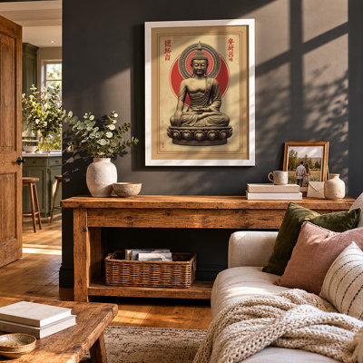 Buddha in Repose Japandi - Framed Print