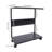 2-Tier CPU Stand Black Computer Tower Cart Mobile PC Holder with Wheels for Most Desktop CPU
