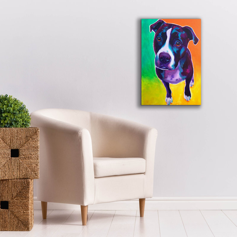 «Pit Bull - Truman» par Dawg Painter, H 26 po x l 18 po x P 0,75 po