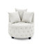 Chaise pivotante rembourrée et capitonnée en velours-951953032