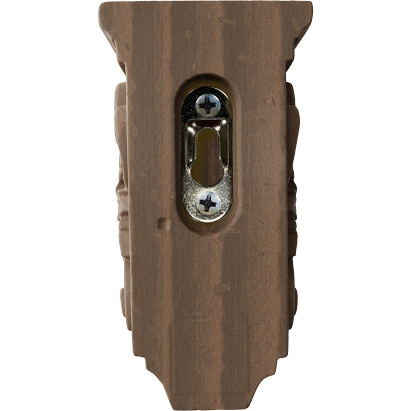 Corbeau en bois d'acanthe, Noyer, L 5 po x H 14 po x P 7 po