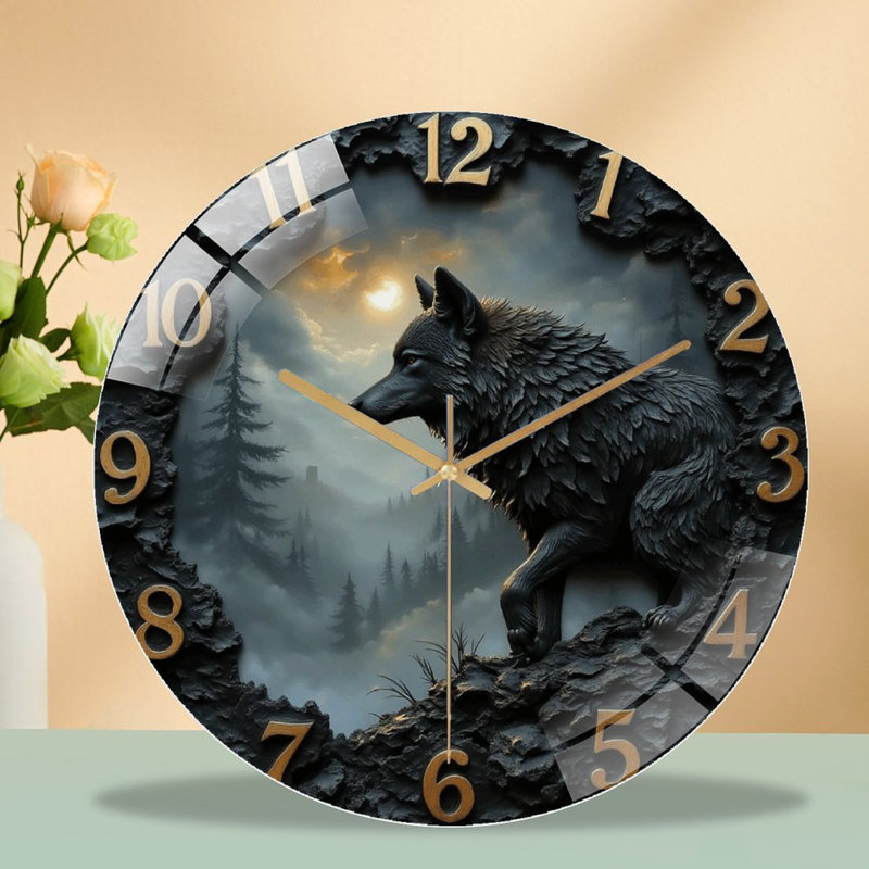 Horloge murale en verre 12 po