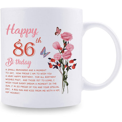 86e cadeaux d'anniversaire pour femme - Happy 86th Birthday - tasse pour femme