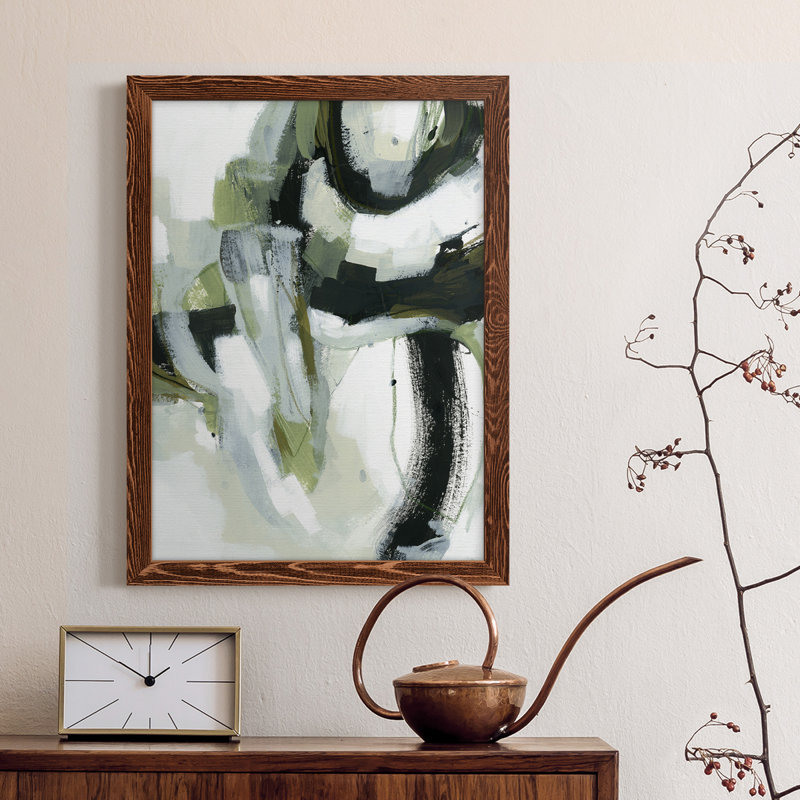 Onyx vert I - Peinture sur toile encadrée, Érable, H 38 po x l 28 po x P 1 po