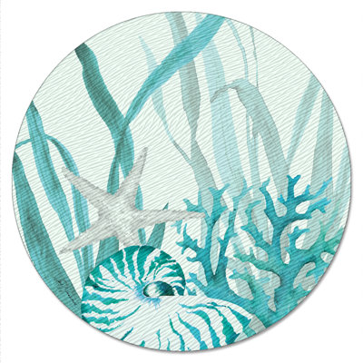 Schall Coral Life 13" Round Lazy Susan Turntable