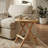 Teak Outdoor Table Round Folding Patio Side Table