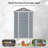 4x6 Resin Outdoor Storage Shed With Window Grey