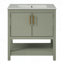 Meuble-lavabo de 30 pouces avec lavabo en céramique et rangement polyvalent - parfait pour les espaces compacts-129184448