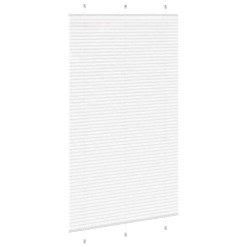 Room Darkening Pleated Shade, White, 115cmW x 200cmL