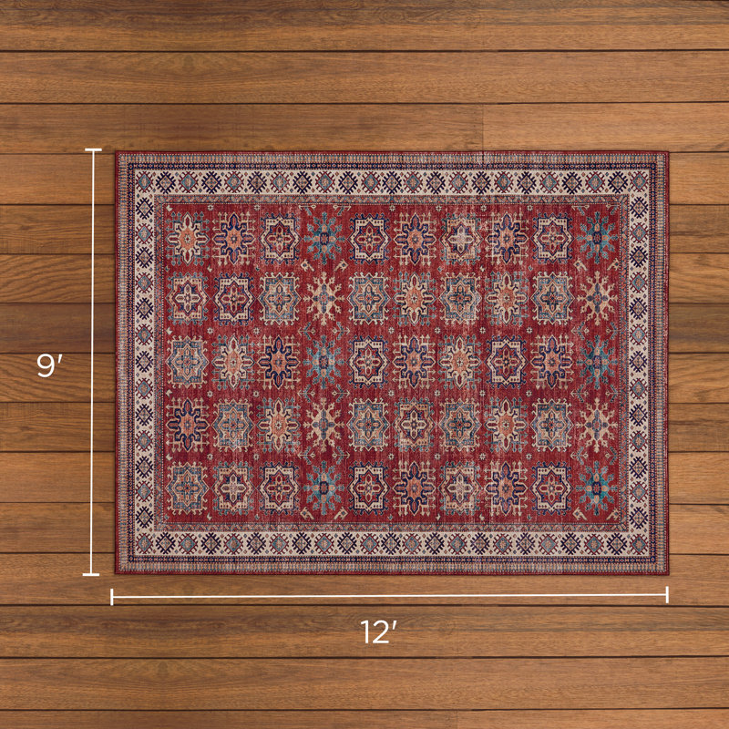 Wyatt & Ash Minot Machine Washable Imagine Printed Chenille Rugs 1-Piece, Rectangle 9' x 12'