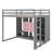 Full-Scale Raised Loft Bed Featuring Closet, Racks-2030843763
