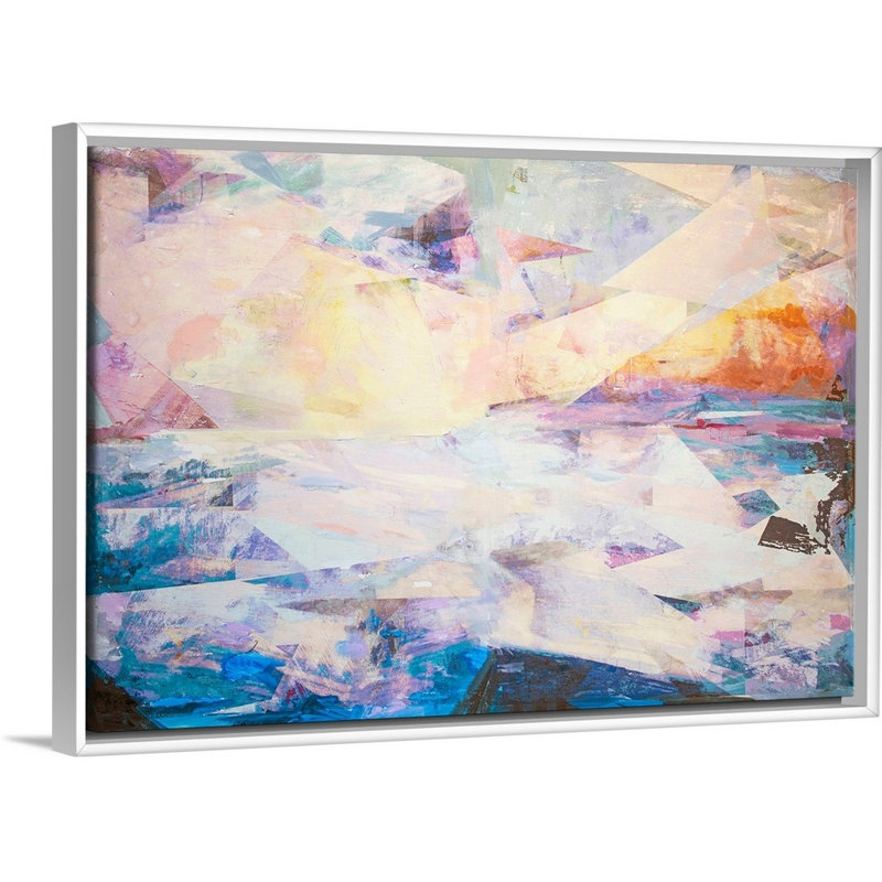 Paysage marin adriatique, 2017 - reproduction, Cadre flottant blanc, H 22 po x l 32 po x P 1,75po