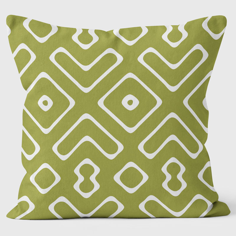 Mouths - Abstract Cushion, Green