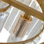 Odwyer 5-Light Gold Modern Drum Pendant Crystal Chandelier