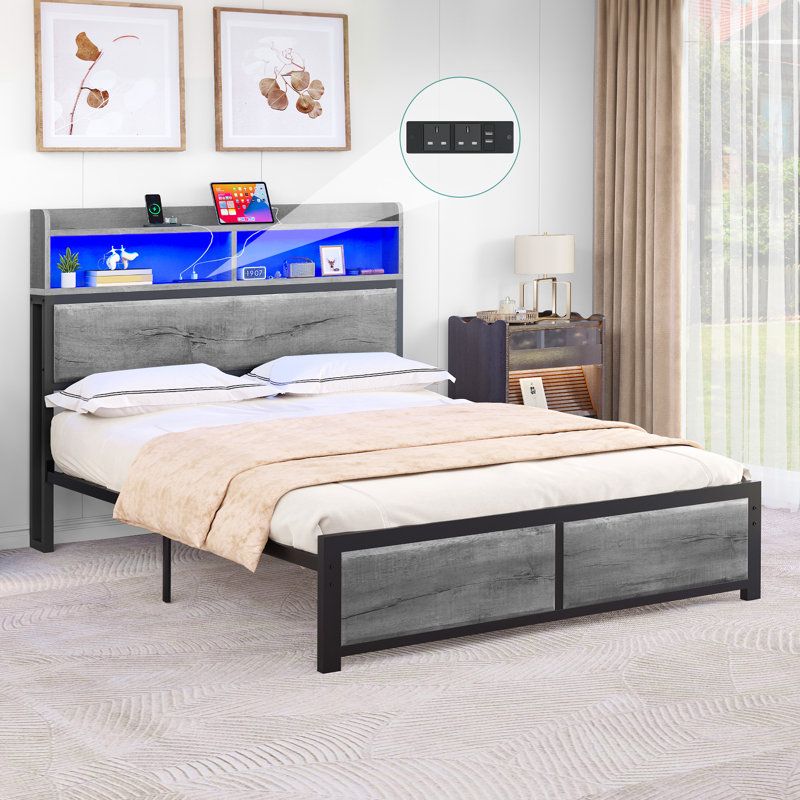 Storage Bed, Grey