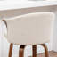 Tabouret de comptoir pivotant rembourré avec structure en bois Devault-123162591
