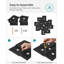 63.3x63.3x3.6cm Black Picture Frame - Set of 12-1105749483