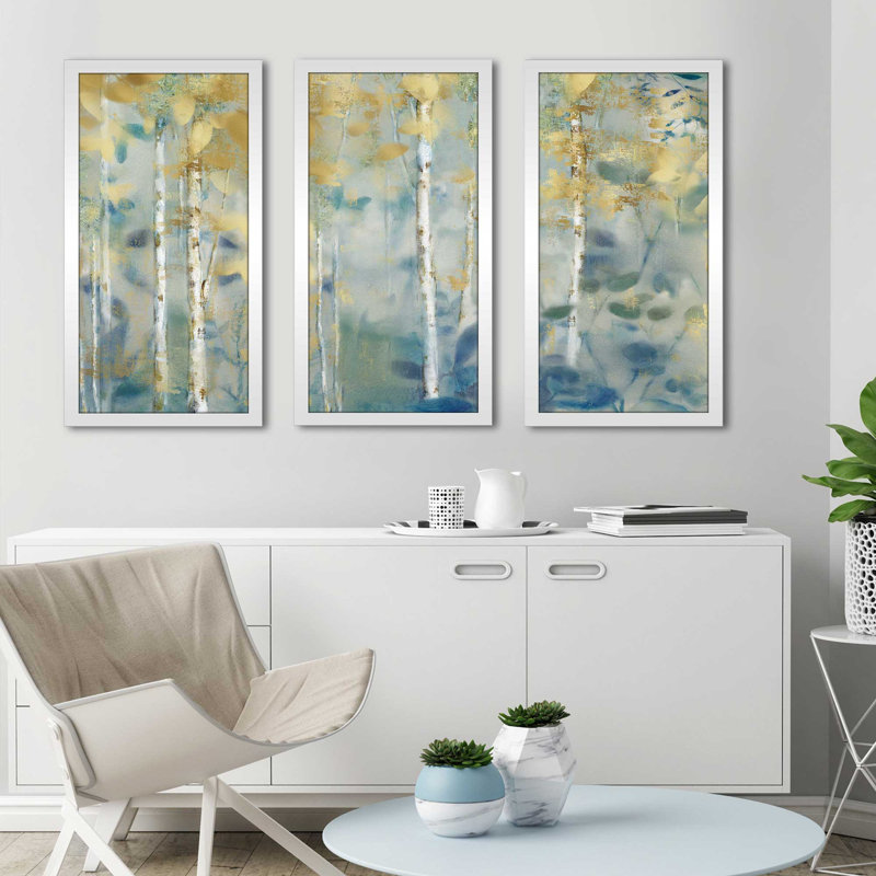 «Gilded Forest II» par Nan - cadre photo imprimé multi-pièces, L 40,5 po x H 25,5 po x P 1 po