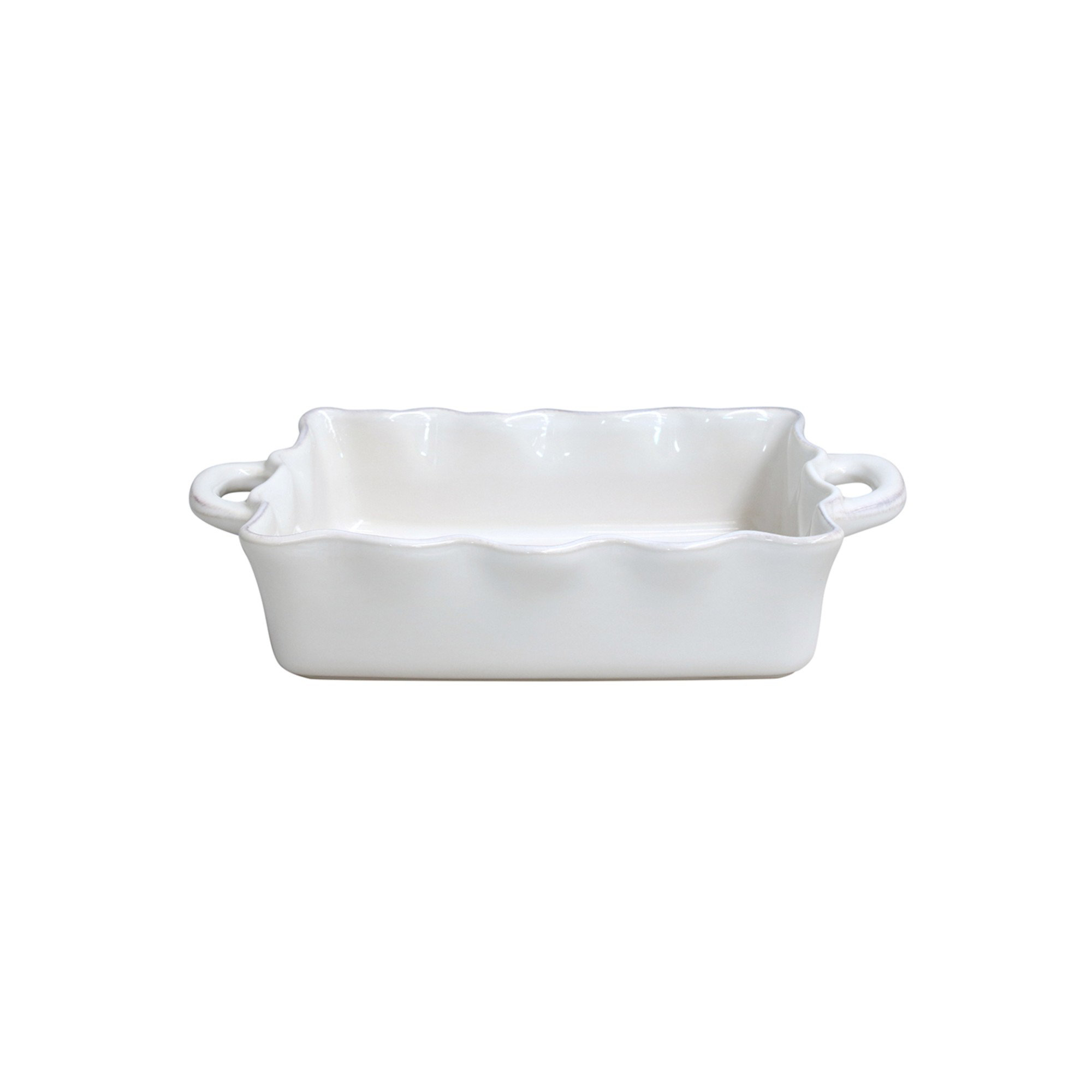 Cook & Host Rectangle Stoneware Baker, White