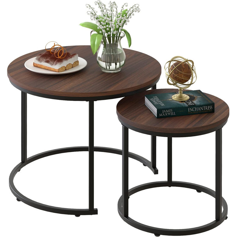 Coffee Table Nesting Side Round Set Of 2