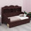 Lit de jour d'inspiration rétro avec tiroirs et tablettes sous le lit - Design classique pour chambre à coucher ou salon