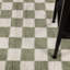 Green Modern Shaggy Washable Rug, Chequered Anti-Slip Rug For Living Room, Dining Room, Bedroom, Kitchen-1671087596