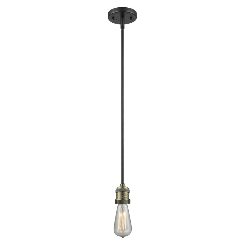 1 - Light Unique Geometric Pendant, Black Antique Brass, Matte White