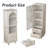 63''Tall Storage Cabinet With 2 Drawers,White Floor Cabinet With Glass Door For Living Room,Modern Cabinet For Kitchen,Bathroom-349804849