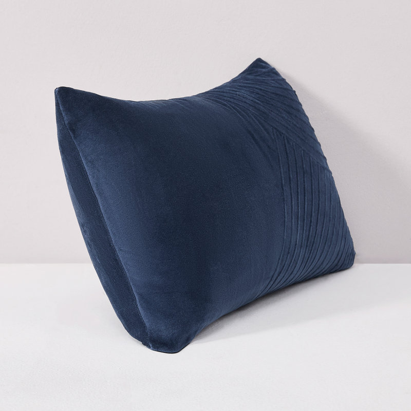 Housse de coussin en velours Delta, Marine