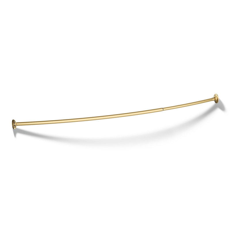 Expanse Curved Shower Rod - Transitional Design, Brass