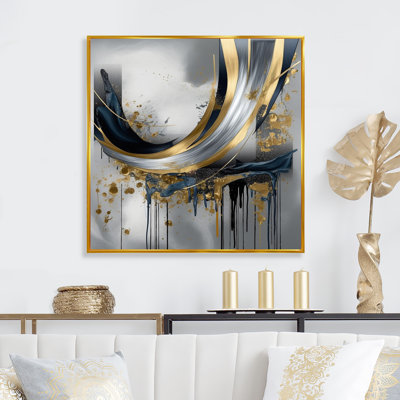 Shapes And Lines Abstract Marble V - Abstract Marble Canvas Prints