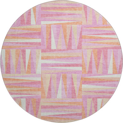 Premium Machine Washable Collett AMF1012 Squares Rug