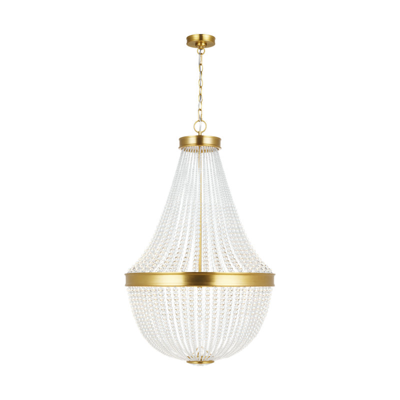 Ishati 12 - Light Dimmable Empire Chandelier, 39.875" H x 25" W x 36" D