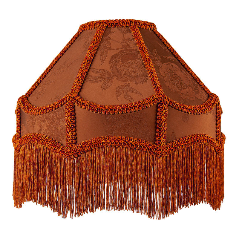 19cm H Fabric Empire Lamp Shade ( Slip-On ) in Brown