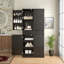 Armoire de cuisine 72 "cannelée avec 3 tiroirs à clavier et 6 tablettes de porte. Armoire de rangement réglable et autoportante pour salle de bain, bureau, vestibule-1827068503