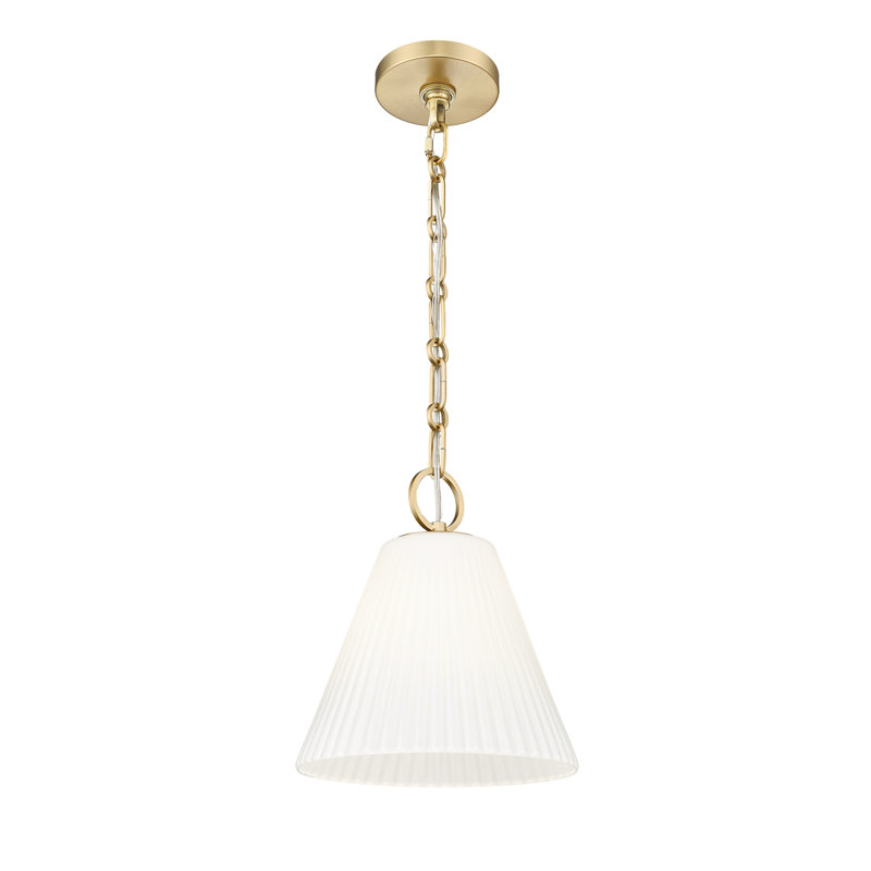 Nady 1 Light Pendant, 82.75" H x 10" W x 10" D, Gold