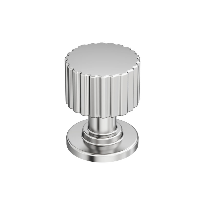Bouton d'armoire, Chrome poli, 1"