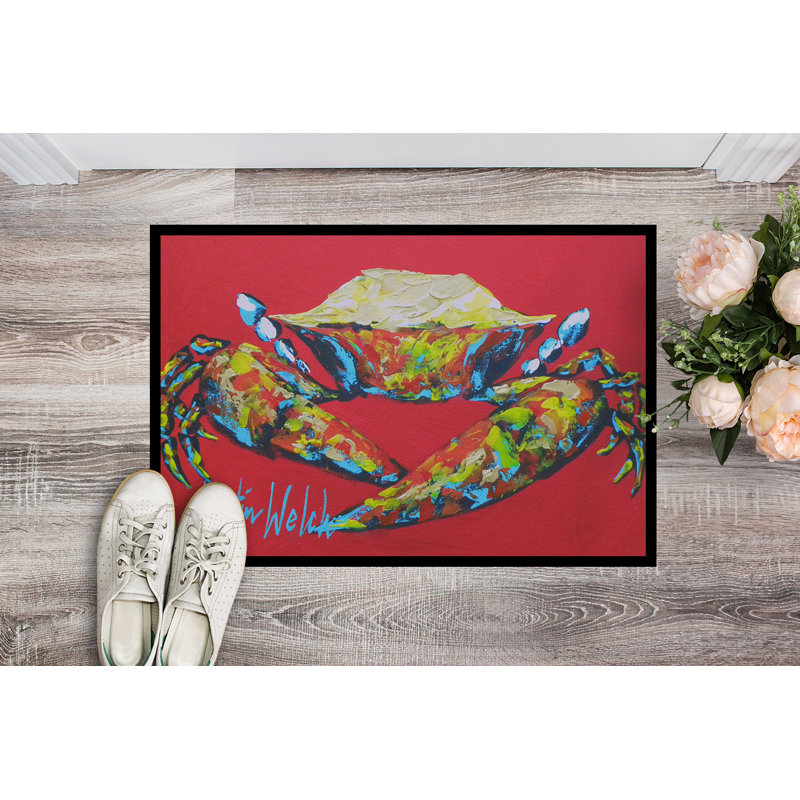Tapis de mer de mer crabe une porte d’intérieur anti-dérapante crabe, Rectangle 2 pi x 3 pi