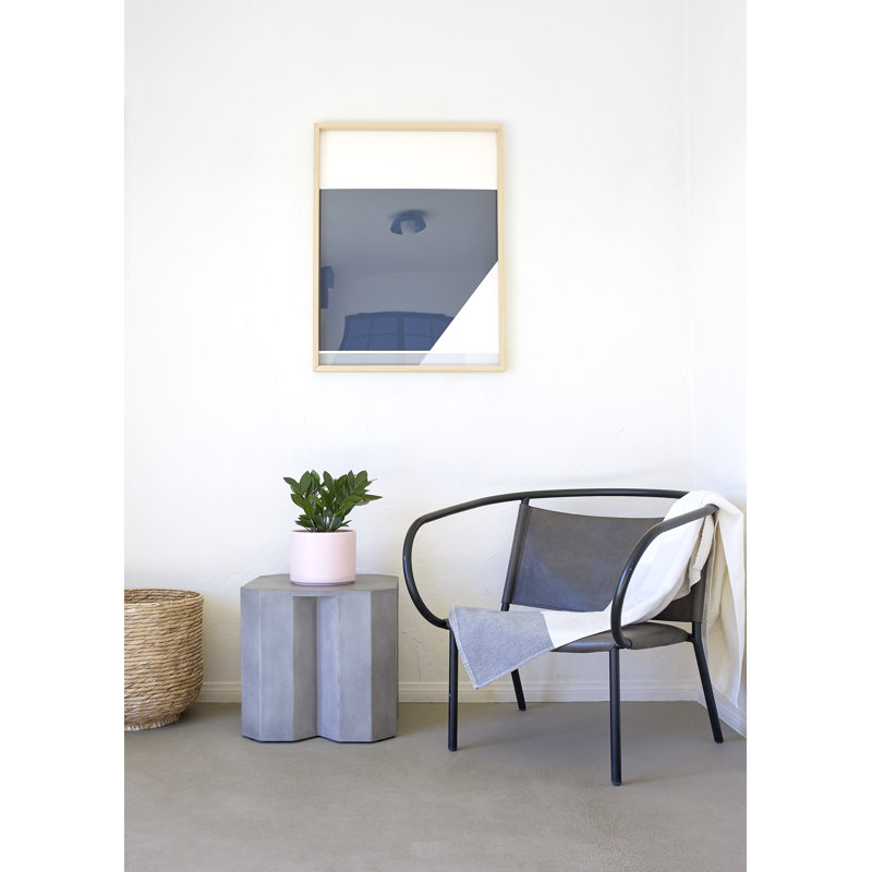 Pot de fleurs en grès cérame, Rosé, H 8,25 po x l 6,5 po x P 6,5 po