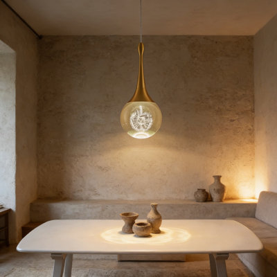 Luminaire suspendu moderne à DEL avec abat-jour en cristal, plafonnier à intensité variable pour îlot de cuisine, salle à manger, chambre à coucher et couloir, cordon réglable, lueur blanc chaud
