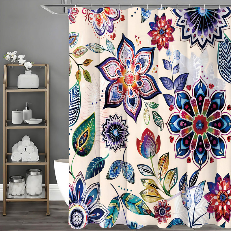 Rideaux de douche avec crochets inclus, 72"H x 72"W