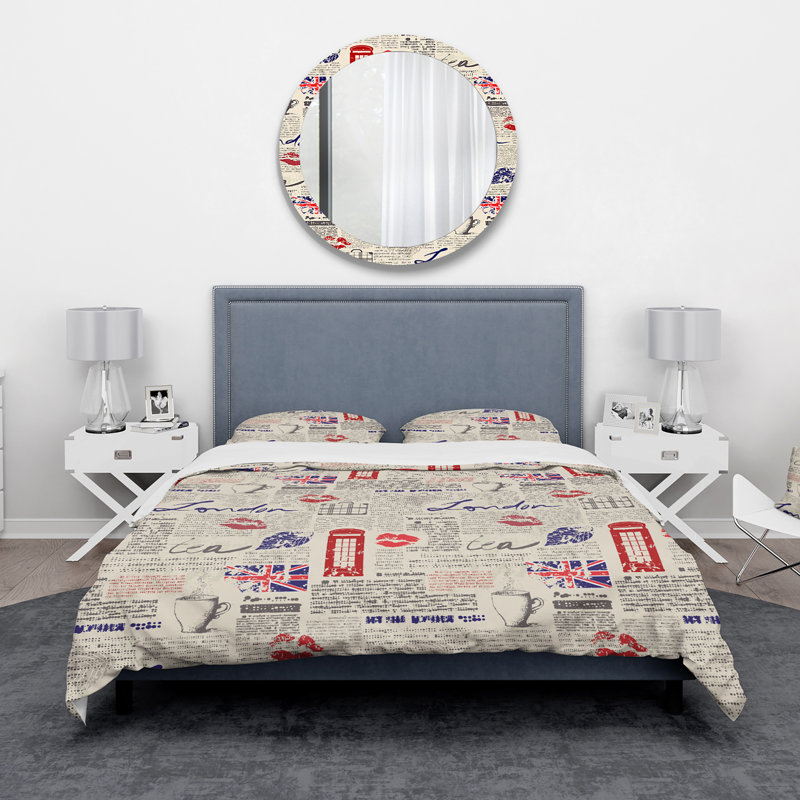 Ensemble de housse de couette moderne et contemporaine, Housse de couette très grand + 2 taies décoratives