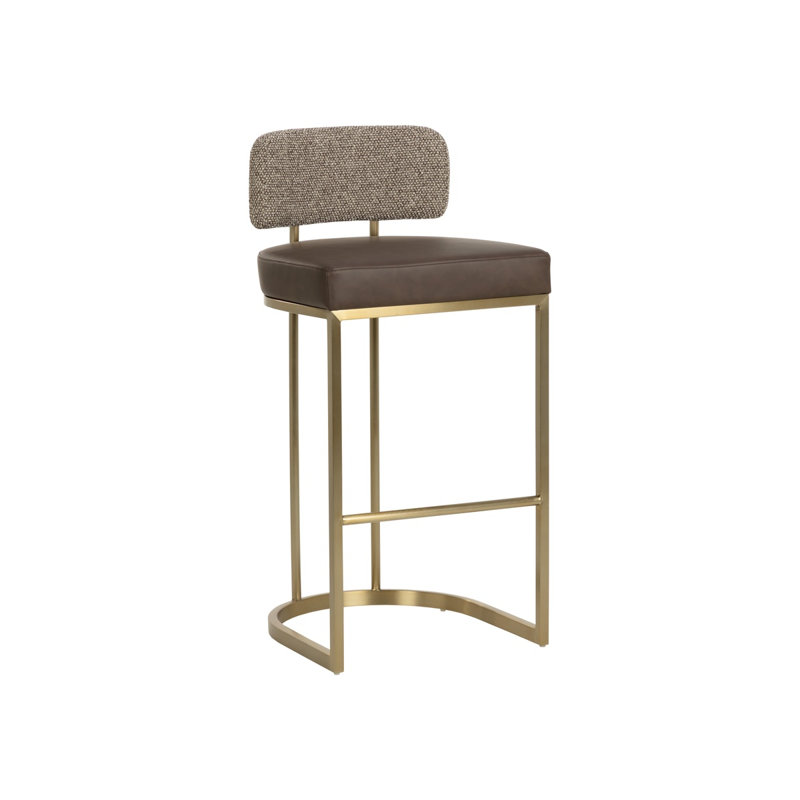 Tabouret de comptoir Larissa - noir Bravo / bouleau Halton, Bravo noir / bouleau Halton