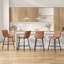Tabouret de comptoir rembourré 27 po avec structure en métal -506050689