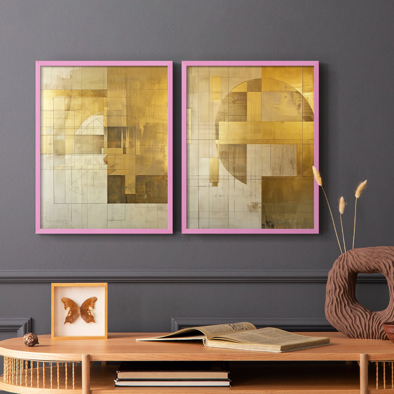 ABSTRACT Series CXII - Reproduction encadrée de qualité supérieure - prête à être accrochée - aucun clou requis - aucun clou requis