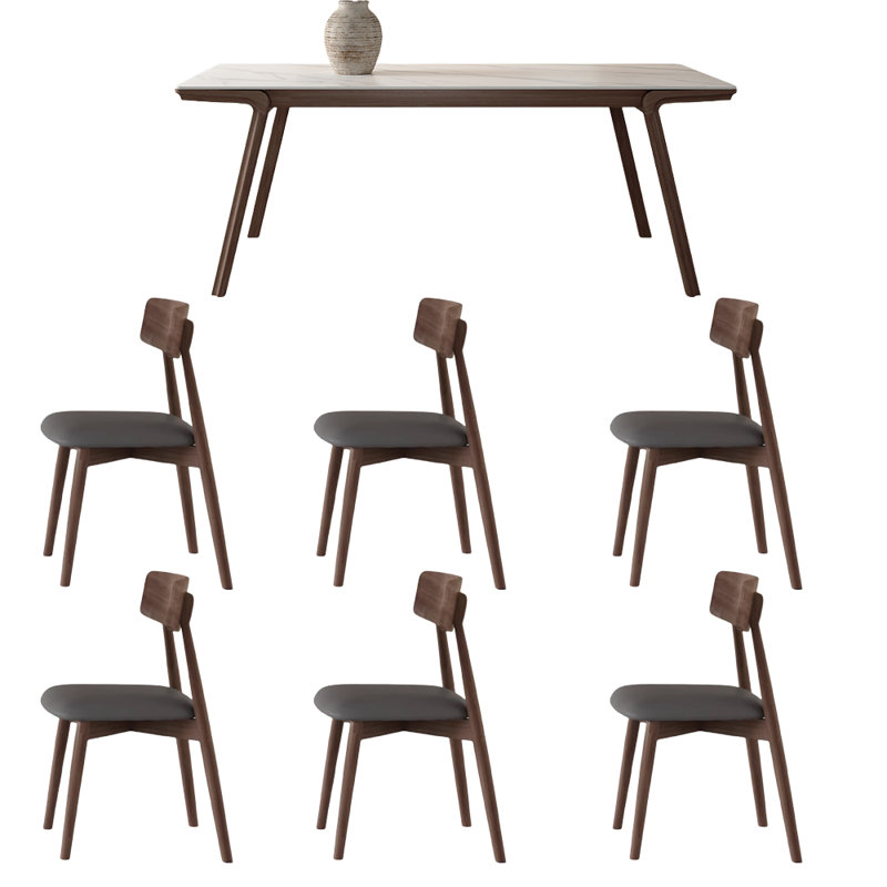Ensemble de table et de chaises élégantes, H 29,52 po x L 55,11 po x l 31,49 po